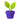 Purple flower pot with a small plant