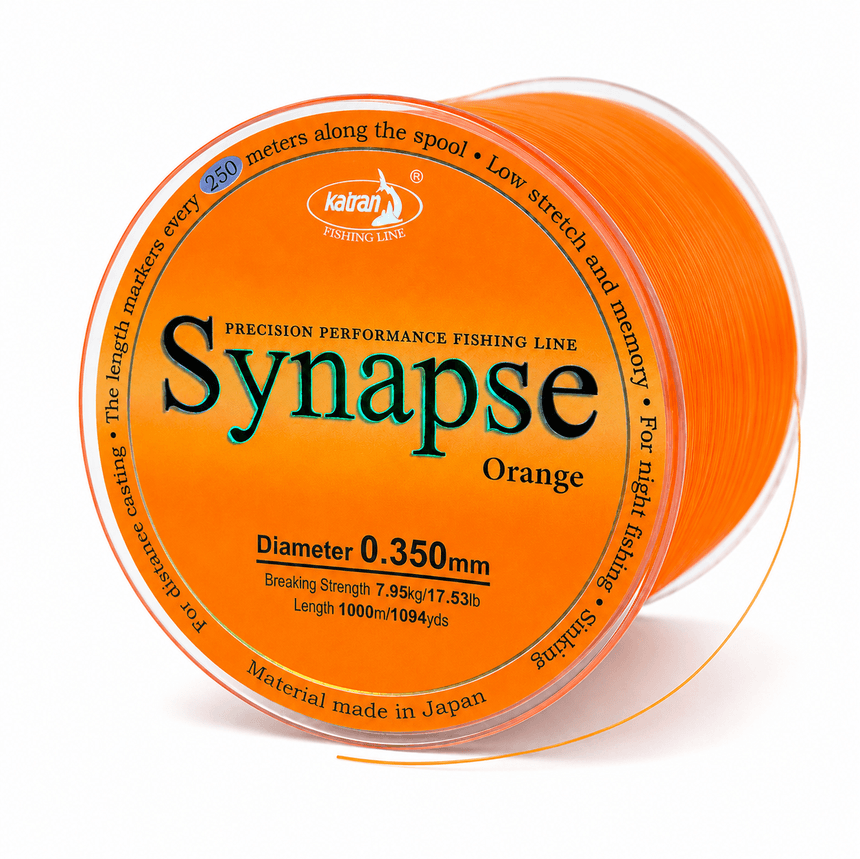 Katran Synapse Orange high-visibility carp mono mainline