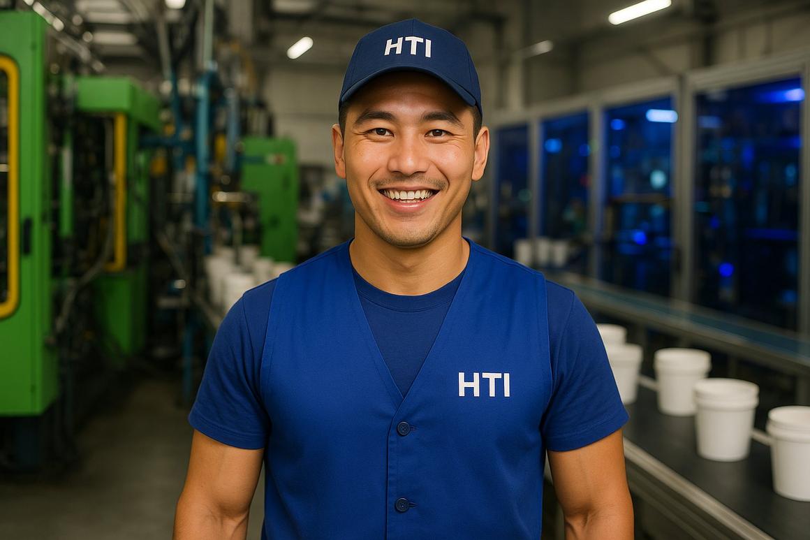Сотрудник завода HTI Group в литьевом цехе