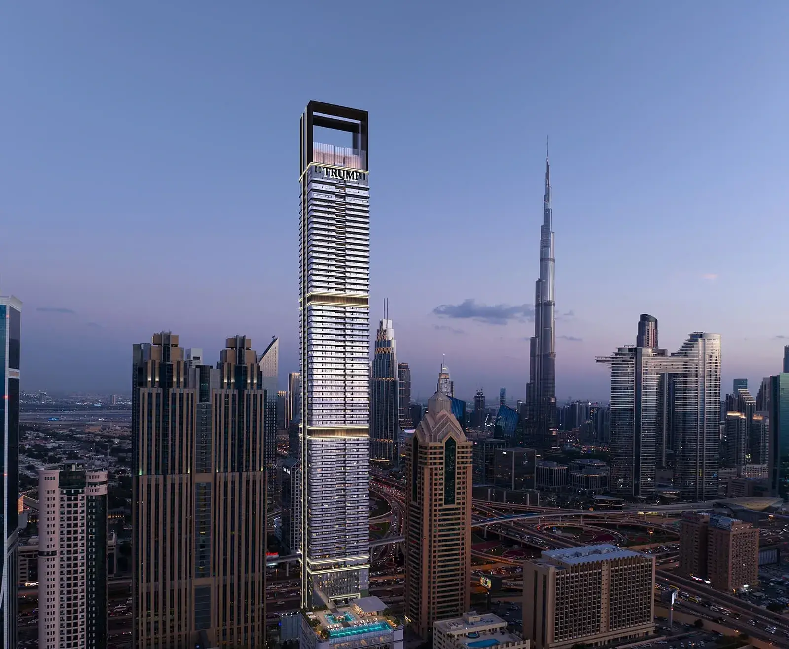 Trump Residence Dubai – Iconic 80-story tower on Sheikh Zayed Road with skyline and sea views