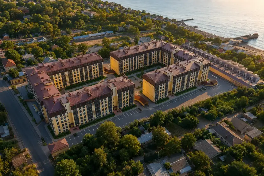 ЖК Club Marine — фасад житлового комплексу біля моря в Одесі