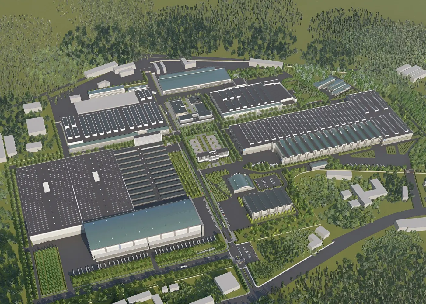 Map of the plant site