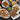 Seafood skewers and grilled mushrooms with dips