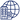 A blue line-art icon of a building with multiple windows in front of a globe, symbolizing a global business or corporate presence.