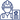 Vector icon of a construction professional or architect in a hard hat holding blueprints for a residential building.