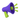 Purple and green 3D megaphone icon